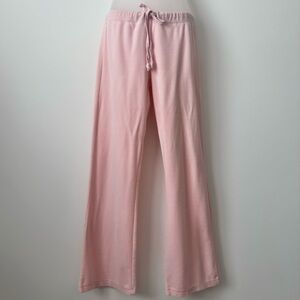 y2k baby pink velour track pants